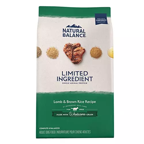 Natural Balance Limited Ingredient Adult Dry Dog Food with Healthy Grains, Lamb & Brown Rice Recipe, 4 Pound (Pack of 1)