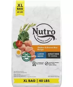 NUTRO NATURAL CHOICE Large Breed Adult Dry Dog Food, Chicken & Brown Rice Recipe Dog Kibble, 40 lb. Bag