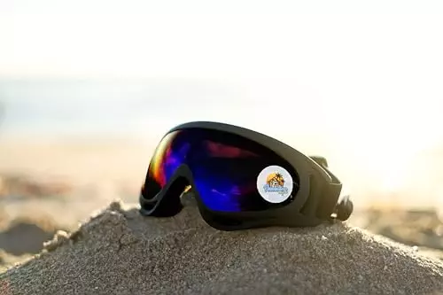 Dog Sunglasses – UV Protection, Adjustable Strap – for Dogs Medium & Large (Black) by Pawadise Dog Co