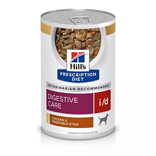 Hill’s Prescription Diet i/d Digestive Care Chicken & Vegetable Stew Canned Dog Food, Veterinary Diet, 12.5 oz., 12-Pack Wet Food