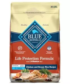 Blue Buffalo Life Protection Formula Large Breed Senior Dry Dog Food, Promotes Joint Health and Immunity, Made with Natural Ingredients, Chicken & Brown Rice Recipe, 30-lb. Bag