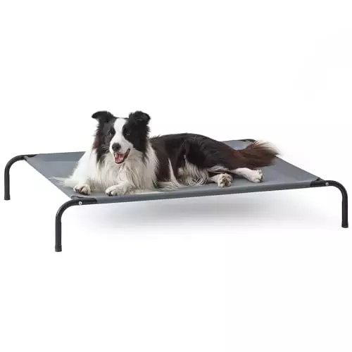 Love’s cabin Outdoor Elevated Dog Bed – 49in Cooling Pet Dog Beds for Extra Large Medium Small Dogs – Portable Dog Cot for Camping or Beach, Durable Summer Frame with Breathable Mesh