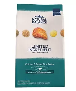 Natural Balance Limited Ingredient Adult Dry Dog Food with Healthy Grains, Chicken & Brown Rice Recipe, 4 Pound (Pack of 1)