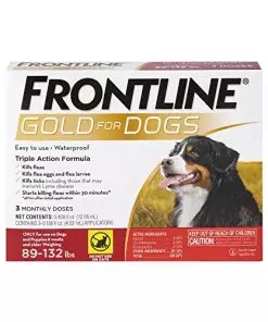 Frontline Gold Flea & Tick Treatment for X-Large Dogs Up to 89 to 132 lbs., Pack of 3