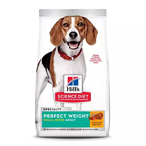 Hill’s Science Diet Adult Perfect Weight Small Bites Chicken Recipe Dry Dog Food, 4 lbs.