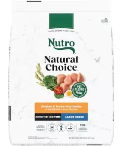 NUTRO NATURAL CHOICE Large Breed Adult Dry Dog Food, Chicken & Brown Rice Recipe Dog Kibble, 30 lb. Bag