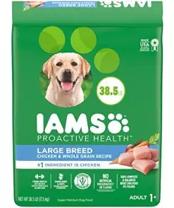 IAMS Adult High Protein Large Breed Dry Dog Food with Real Chicken, 38.5 lb. Bag