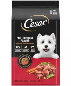 CESAR Small Breed Dry Dog Food Porterhouse Flavor and Spring Vegetables Garnish, 5 lb. Bag