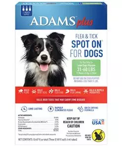 Adams Plus Flea and Tick Spot On for Dogs, Large Dog Flea Treatment, 31-60 Pounds, 3 Month Supply