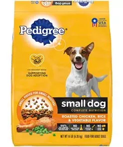 Pedigree Small Dog Complete Nutrition Small Breed Adult Dry Dog Food Roasted Chicken, Rice & Vegetable Flavor Dog Kibble, 14 lb. Bag