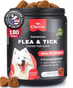 Flea and Tick Prevention for Dogs Chewables – Dog Flea Treatment Chews – Flea and Tick Chewables for Dogs – Dog Flea & Tick Control Soft Treats – Natural Prevention – Dog Immune Support Supplement