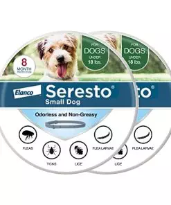 Seresto Small Dog Vet-Recommended Flea & Tick Treatment & Prevention Collar for Dogs Under 18 lbs. | 2 Pack