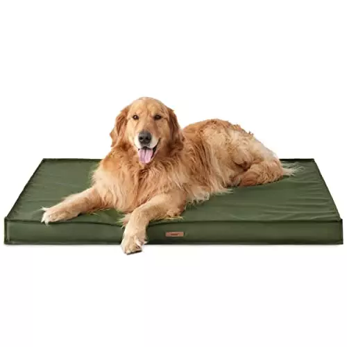 Lesure Outdoor Waterproof Dog Beds for Large Dogs – Dog Bed Washable with Oxford Fabric Surface, Large Orthopedic Foam Pet Bed with Removable and Durable Cover, Machine Washable