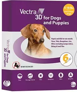 VECTRA 3D for Dogs Flea, Tick & Mosquito Treatment & Prevention for Extra Small Dogs (5-10 lbs), 6 Month Supply