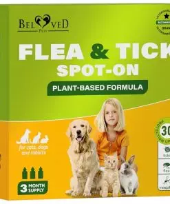 Flea and Tick Prevention for Small Dogs & Cats, Rabbits – Natural Flea Treatment & Pest Control – Topical Flea & Mosquito Repellent for Puppy and Kitten – All Pets