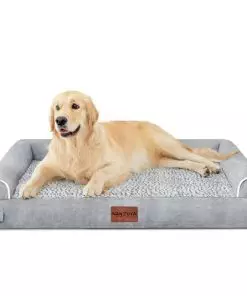 Large Dog Bed Orthopedic Washable: Beds Bolster XL Bed Large Big Dogs Memory Foam Couch Sofa Waterproof with Removable Cover