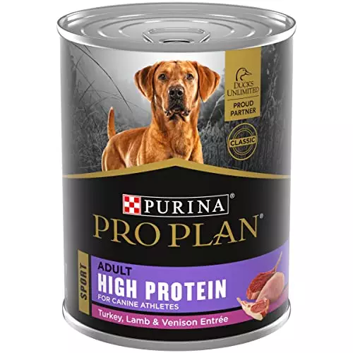 Purina Pro Plan Sport High Protein Turkey, Lamb & Venison Entrée Wet Dog Food – (Pack of 12) 13 oz. Cans