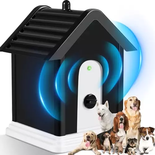 Anti Barking Device, 3 in 1 Dog Bark Deterrent Device, Waterproof Ultrasonic Dog Barking Control Devices with 3 Modes Up to 50 Ft Range Safe for Humans & Dogs