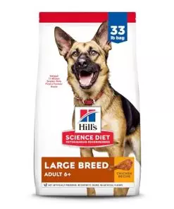 Hill’s Science Diet Large Breed, Senior Adult 6+, Large Breed Senior Premium Nutrition, Dry Dog Food, Chicken Recipe, 33 lb Bag