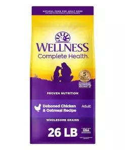 Wellness Complete Health Adult Dry Dog Food, Deboned Chicken & Oatmeal Recipe, 26 Pound Bag