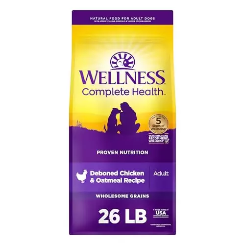 Wellness Complete Health Adult Dry Dog Food, Deboned Chicken & Oatmeal Recipe, 26 Pound Bag