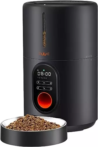 Tetsbo Automatic Cat Food Dispenser, Automatic Cat Feeders with Freshness Preservation, Timed Cat Feeder for Dry Food,Up to 6 Meals Per Day,Timed Pet Feeder for Cats and Dogs