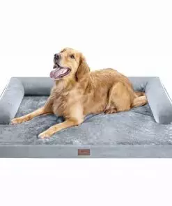 Large Dog Bed Orthopedic Washable – Beds Bolster – Medium XL XLarge Big Dogs – Memory Foam Couch Sofa – Waterproof with Removable Cover