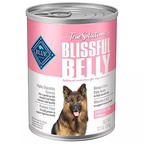 Blue Buffalo True Solutions Blissful Belly Wet Dog Food, Digestive Care Formula, Helps Maintain Stool Quality, 12.5-oz. Cans (12 Count)