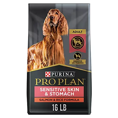 Purina Pro Plan Sensitive Skin and Stomach Dog Food Salmon and Rice Formula – 16 lb. Bag