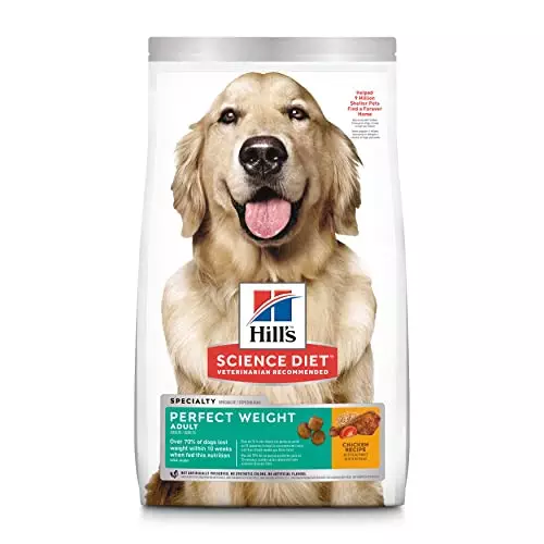 Hill’s Science Diet Dry Dog Food, Adult, Perfect Weight for Healthy Weight & Weight Management, Chicken Recipe, 28.5 lb. Bag