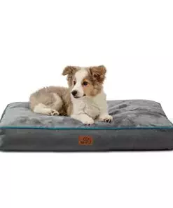 Bedsure Medium Dog Bed for Medium Dogs Cats, Dog Bed Pillows – Up to 50lbs, Waterproof Dog Beds with Removable Washable Cover, Pet Bed Mat, Grey