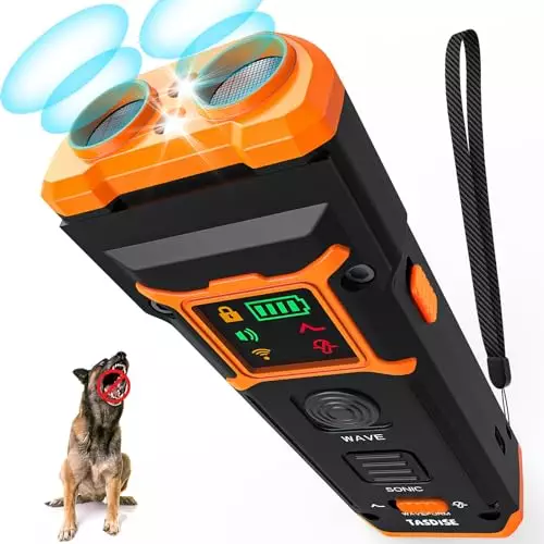 2024New Dog Bark Deterrent Devices, Anti Barking Device for Dogs, Ultrasonic Dog Bark Deterrent, Professional Dog Training Tool with LED Light