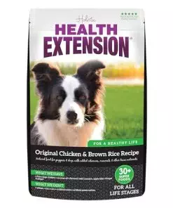 Health Extension Dry Dog Food, Natural Food with Added Vitamins & Minerals, Suitable for Puppies & Dogs, Original Chicken & Brown Rice Recipe (30 Pound / 13.6 kg)