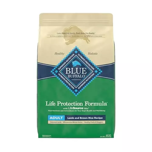 BLUE BUFFALO Life Protection Formula Natural Adult Dry Dog Food, Lamb and Brown Rice 24-lb