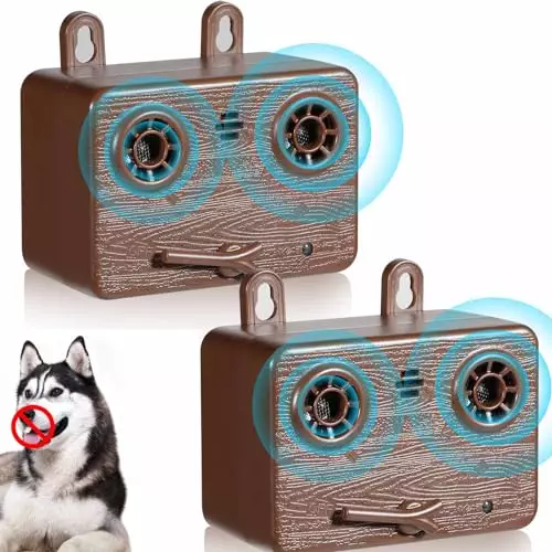 coprisin Dog Bark Control Devices, 2 Pack Auto Anti Barking Devices with 4 Levels, 50ft Bark Box Dog Bark Deterrent Devices for Indoor/Outdoor Dogs, Effective Stop Dog from Barking