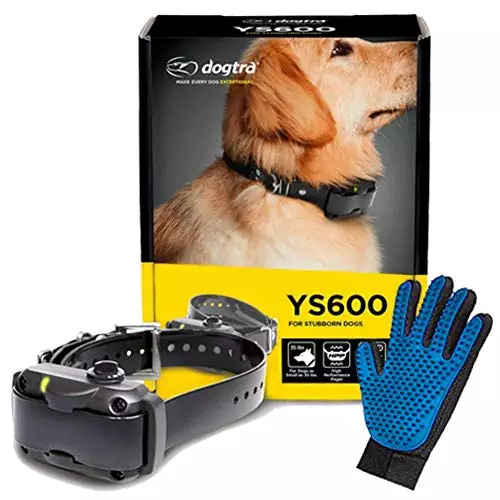 Dogtra YS600 No Bark Collar – Rechargeable, Waterproof, Durable, Lightweight – Personalize Stimulation Levels – Effective for Dogs of All Breeds and Temperaments – Bonus Grooming Glove Included