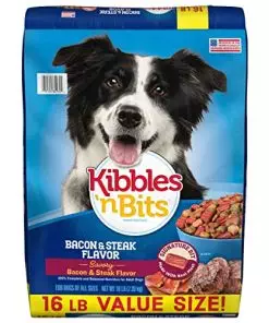 Kibbles N Bits Bacon & Steak Flavor Dry Dog Food, 16 lb Bag