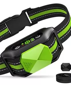 Dog Bark Collar for Small Medium Large Dogs,No Bark Collar with No Shock Mode,Rechargeable Anti Barking Collar with Beep Vibration Harmless Shock – Green