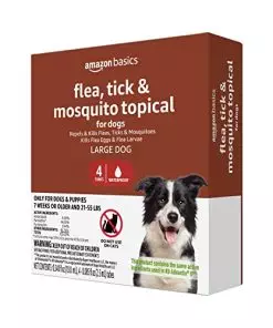 Amazon Basics Flea, Tick and Mosquito Topical for Large Dogs (21-55 pounds), 4 Count