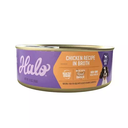 Halo Adult Dog Chicken Stew 5.5 oz. Can (Pack of 12)