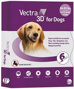 Vectra 3D for Dogs Flea, Tick & Mosquito Treatment & Prevention for Large Dogs (56 to 95 lbs) , 6 month supply