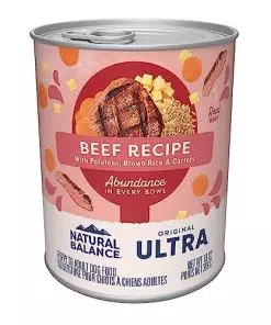 Natural Balance Ultra Premium Wet Dog Food, Beef Formula with Potatoes, Carrots & Brown Rice, 13 Ounce Can (Pack of 12)