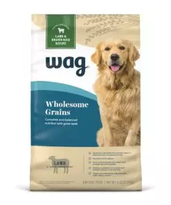 Amazon Brand – Wag Dry Dog Food, Lamb and Brown Rice, 5 lb Bag