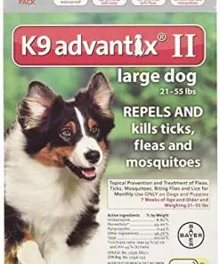 Advantix II Flea Drops,Tick Control K9 for 6-Month Dogs 21-55 Lbs (Red) 6 Doses