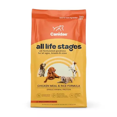 Canidae All Life Stages Premium Dry Dog Food for All Breeds, All Ages, Chicken Meal & Rice Formula, 5 lbs.