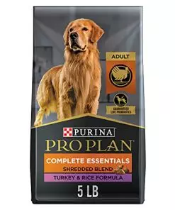 Purina Pro Plan High Protein Dry Dog Food, COMPLETE ESSENTIALS Shredded Blend Turkey & Rice – 5 lb. Bag