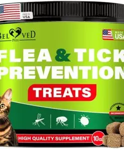 Flea and Tick Prevention Chewable Pills for Cats – Revolution Oral Flea Treatment for Pets – Pest Control & Natural Defense – Chewables Small Tablets Made in USA (Salmon Fish (for Cats))