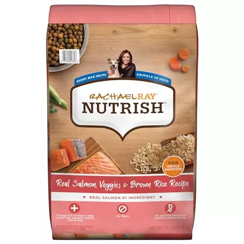 Rachael Ray Nutrish Salmon Dry Dog Food, 26 Pound Bag