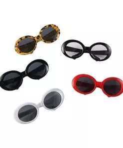 5 Pcs Pet Sunglasses, Retro Oval Dogs Cats Sunglasses Plastic Party Costume Cosplay Glasses Photo Props Cute Funny Sunglasses for Cats and Dogs