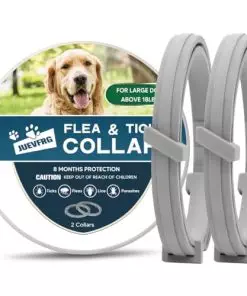 Dog Flea Tick Collar, Flea & Tick Prevention for Dogs, 8 Months Protection Dog Flea Collar, Adjustable Collar Fits Large Dogs & Puppies, Flea Treatment Collar for Dogs 2 Pack